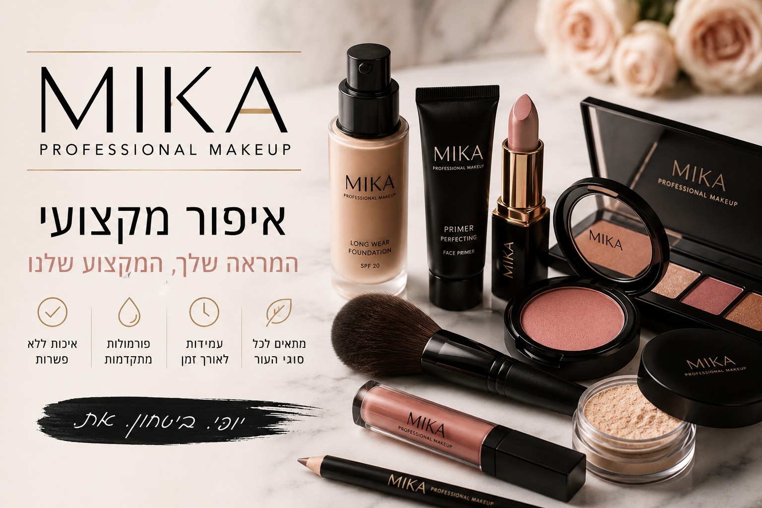 Mika Professional Makeup – איפור מקצועי המשלב איכות, חדשנות ויופי ללא פשרות