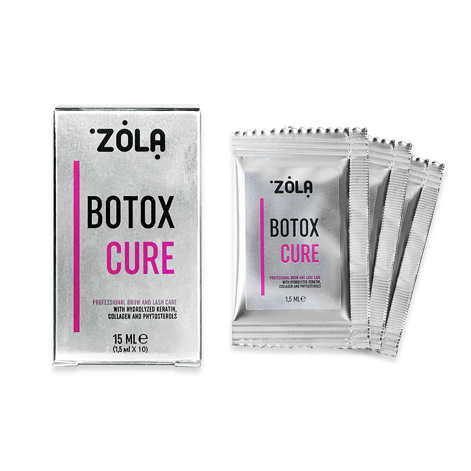 ZOLA Botox Cure – מארז 10 שקיות בוטוקס לריסים וגבות 1.5 מ"ל