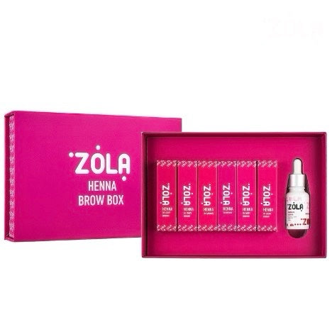 ZOLA קיט 6 גוונים חינה 10 מ״ל +שמן הזנה